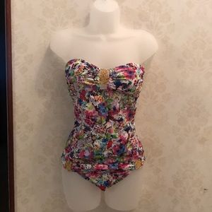 2 piece bathing suit size 8 with Gold hardware